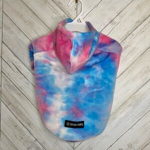Spark Paws Tie-Dye Pink & Blue Dog Hoodie